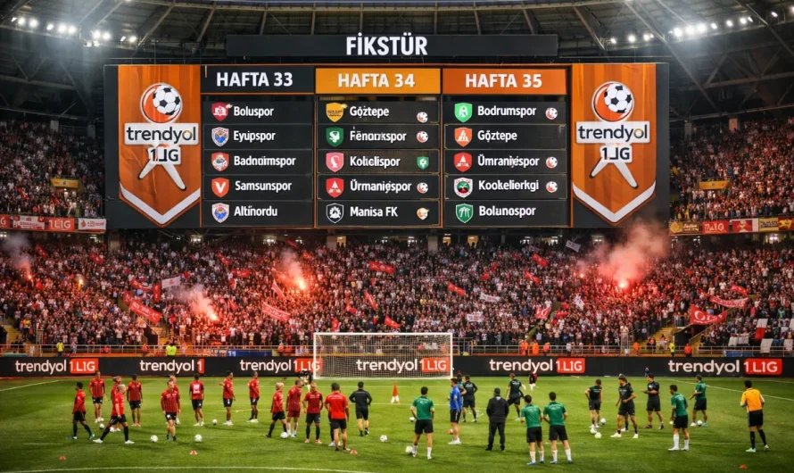 Trendyol 1. Lig 33, 34 ve 35. Hafta Maç Tarihleri ve Programı Açıklandı